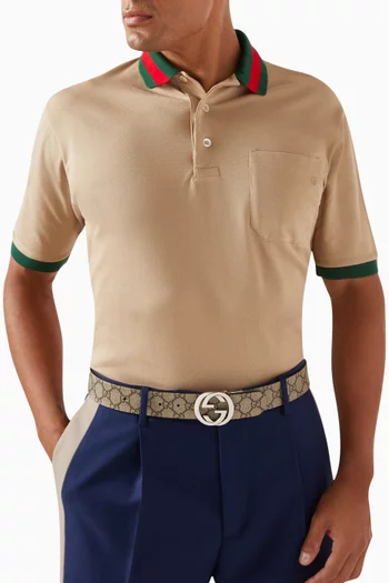 حزام بوجهين جلد وقنب