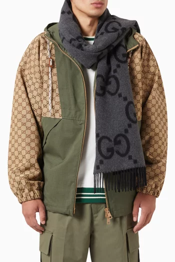 GG Jacquard Scarf in Cashmere