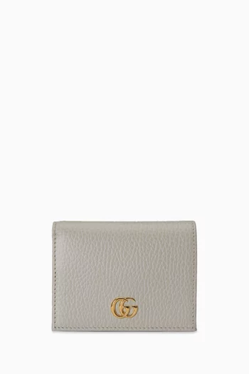 GG Marmont Card Case in Grained Leather