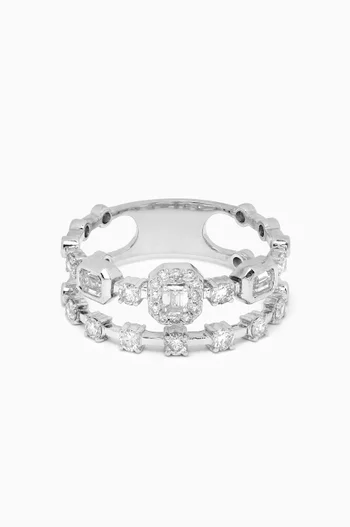 Diamond Knuckle Ring in 18kt White Gold