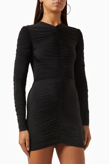 Holt Crew Ruched Mini Dress in Lycra