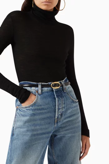 Oval Belt in Leather