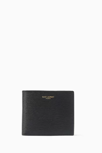 East/West Billfold Wallet in Ripple-embossed Leather