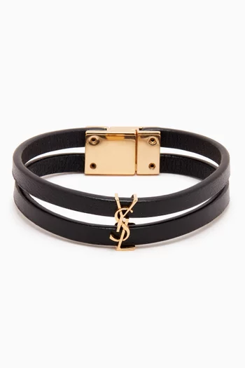 Cassandre Double-strand Bracelet in Leather