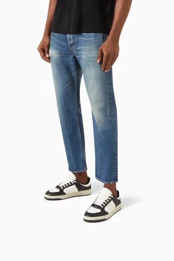 SL/61 Low-top Sneakers in Smooth & Grained Leather