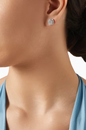 OneSixEight Siempre Diamond Stud Earrings in 18kt White Gold