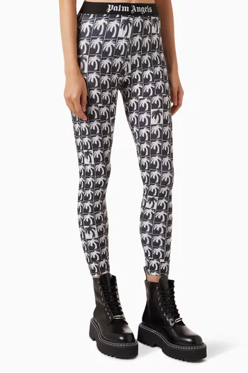 All-over Palm Logo Leggings in Stretch-jersey