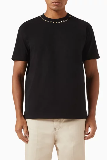 Valentino Garavani Crew Neck T-shirt in Cotton Jersey