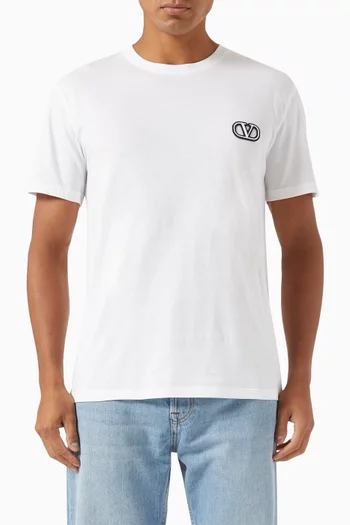 Valentino Garavani Logo T-shirt in Cotton Jersey