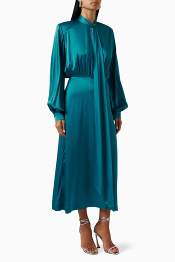 Julie Midi Dress in Silk