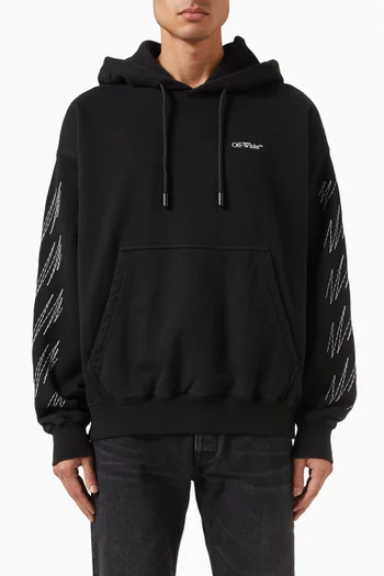 Stitch Diagonals Skate Hoodie in Cotton