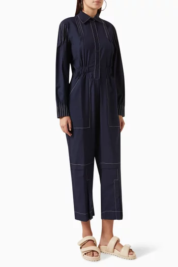 Pintuck Jumpsuit in Suiting