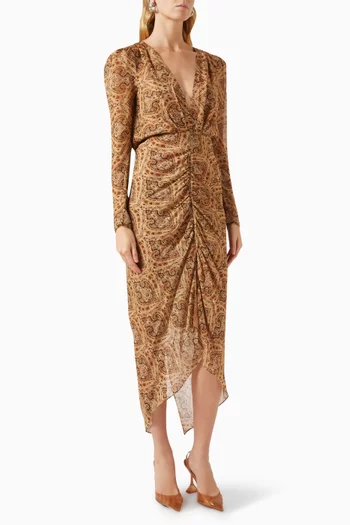 Astrid Midi Dress in Silk-chiffon