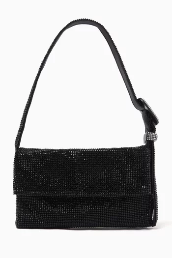 Mini Vitty Mignon Shoulder Bag in Rhinestone Crystal Mesh