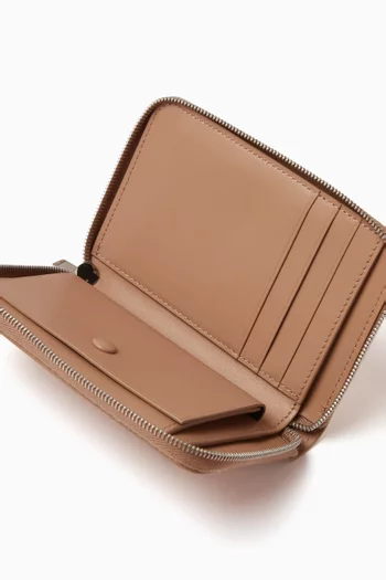 Zip-around Wallet in Calf Leather