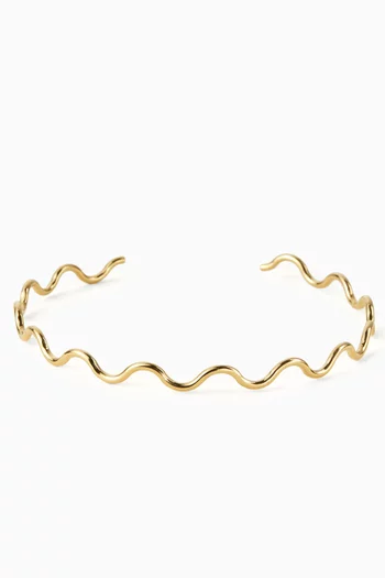 Squiggly Choker in Brass