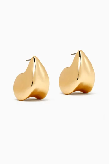Nouveaux Puff Earrings in Brass