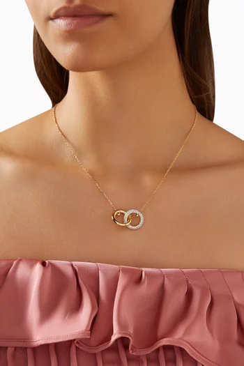 Dextera Crystal Pendant Necklace in Gold-plated Metal