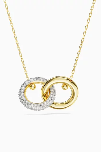 Dextera Crystal Pendant Necklace in Gold-plated Metal