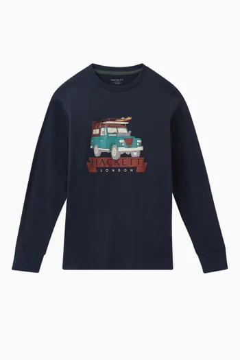 Winter Truck-print T-shirt in Cotton-jersey