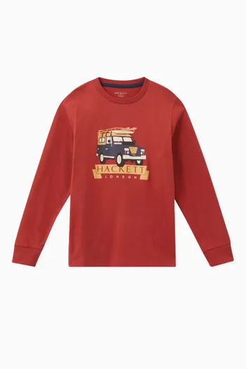 Winter Truck-print T-shirt in Cotton-jersey