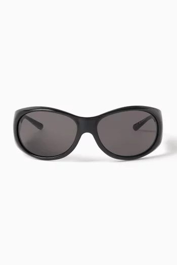 نظارة شمسية هايبرد 01 بتصميم بيضاوي أسيتات