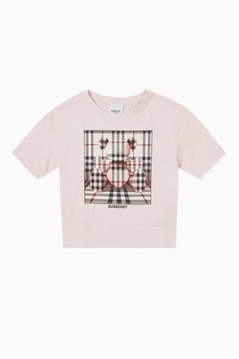 Teddy-print T-shirt in Cotton