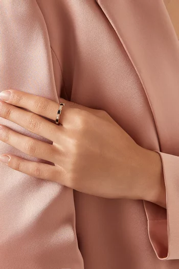 Serpenti Viper Diamond & Onyx Ring in 18kt Rose Gold