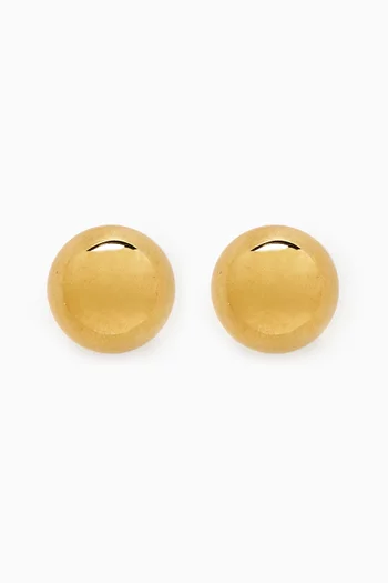 Small Orb Stud Earrings in 23kt Gold-plated Sterling Silver