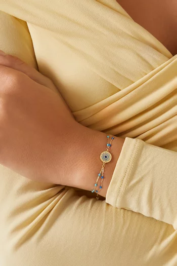 Amelia Athens Beaded Bracelet in 18kt Yellow Gold