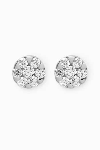 Diamond Earrings in 18kt White Gold