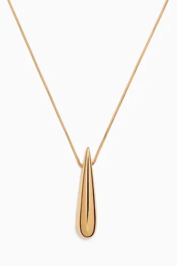 Long Drop Necklace in 18kt Gold-plated Sterling Silver