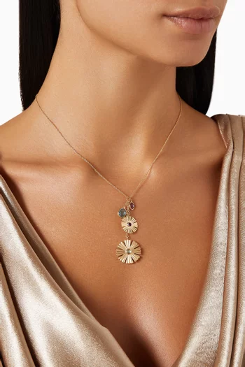 Farfasha Sunkiss Garden Two Motif Necklace in 18kt Yellow Gold