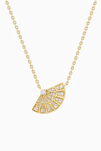 Fanfare Symphony Diamond Pendant Necklace in 18kt Yellow Gold