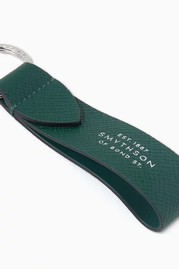 Panama Strap Key Ring in Cross-grain Leather