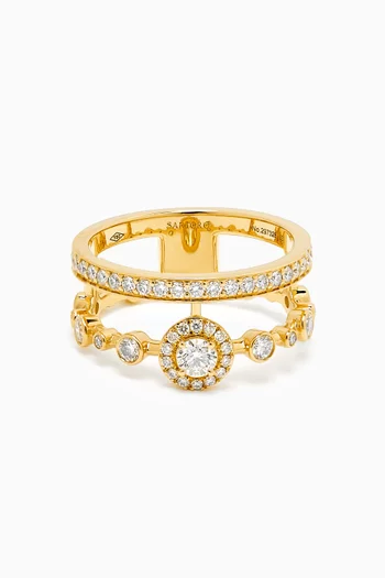 Happy Forever Diamond Ring in 18kt Yellow Gold