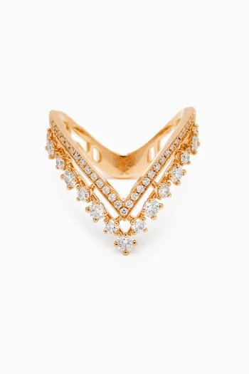 Stella Diamond Ring in 18kt Rose Gold