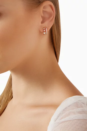 Trilogie Forever Diamond Earrings in 18kt Rose Gold