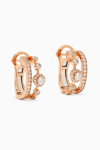 Happy Forever Diamond Earrings in 18kt Rose Gold