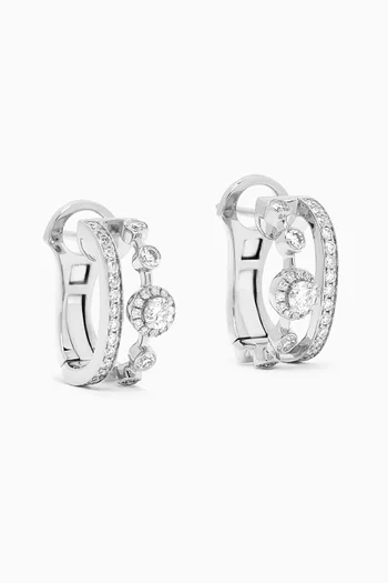 Happy Forever Diamond Earrings in 18kt White Gold