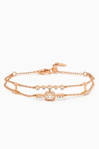 Mini Happy Diamond Bracelet in 18kt Rose Gold