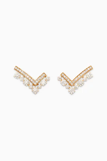 Stella Diamond Earrings in 18kt Rose Gold