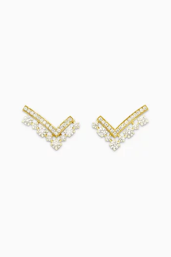 Stella Diamond Earrings in 18kt Yellow Gold