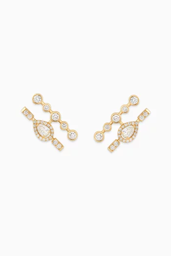 Mini Happy Diamond Earrings in 18kt Yellow Gold