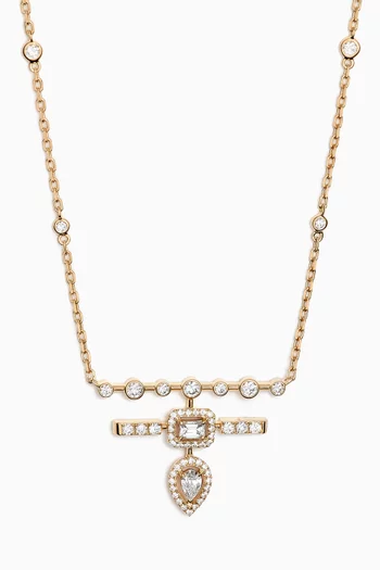 Mini Happy Diamond Pendant Necklace in 18kt Yellow Gold