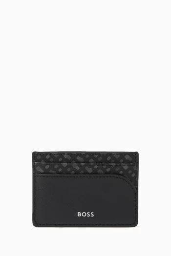 Monogram Card Holder in Leather