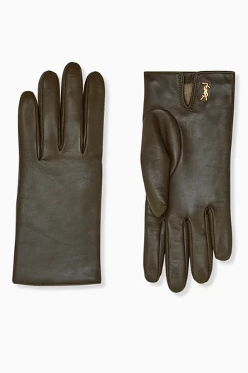 Cassandre Short Gloves in Lambskin & Silk-cashmere