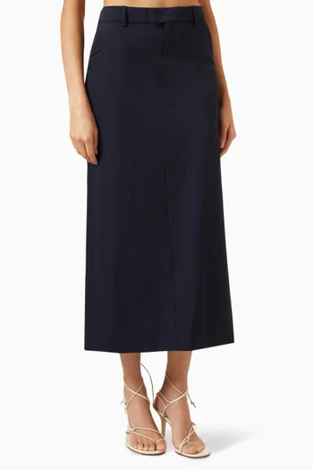 Loren Tube Midi Skirt in Wool