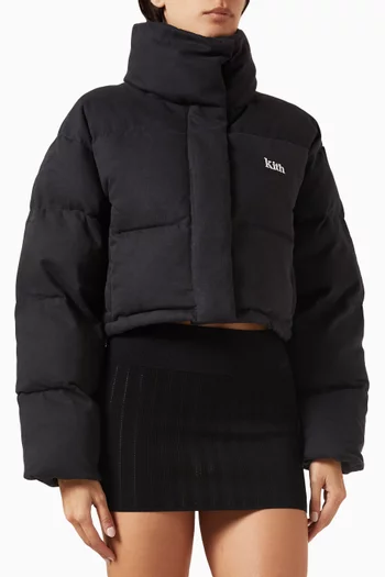 Shae Cropped Puffer Jacket in Cotton