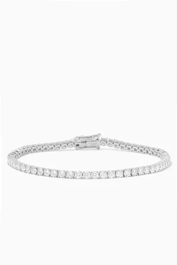 Tennis Diamond Bracelet in 18kt White Gold